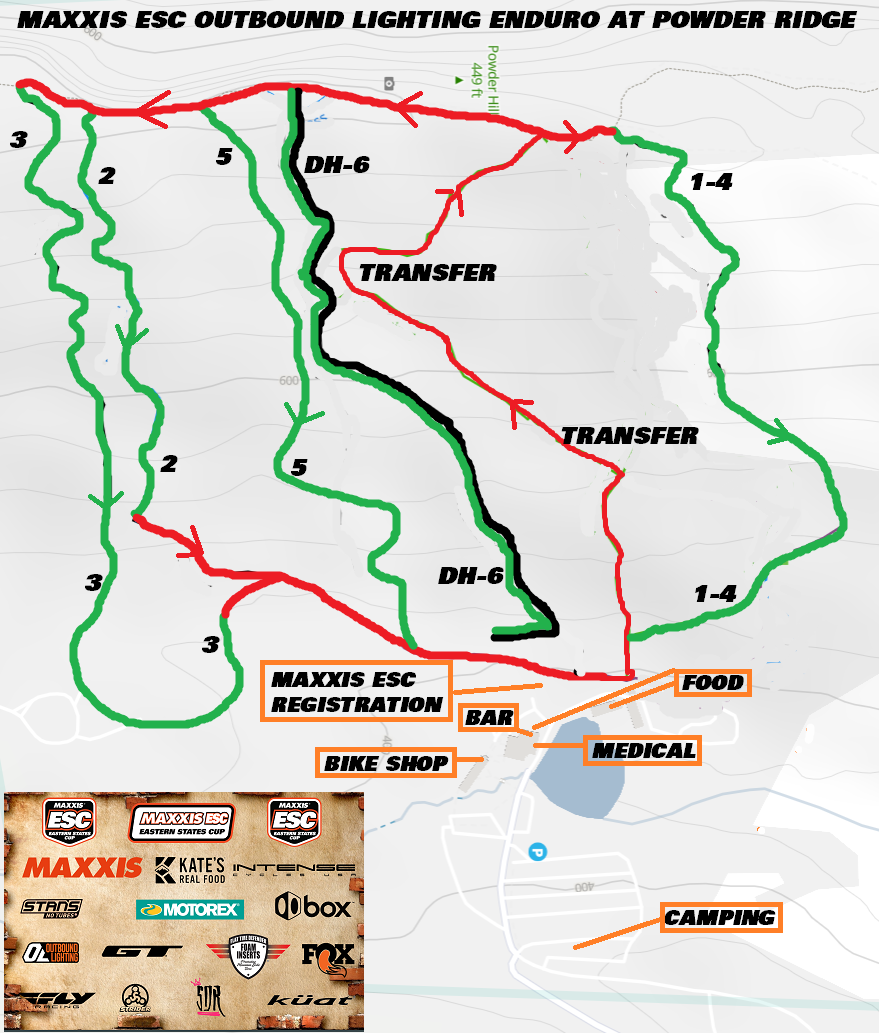 Powder Ridge Box Showdown Information for the Intense DH and the Outbound Lighting Night Enduro